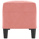 bænk 100x35x41 cm velour lyserød
