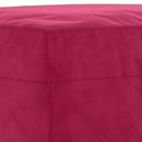 bænk 100x35x41 cm velour vinrød