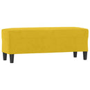 bænk 100x35x41 cm velour gul