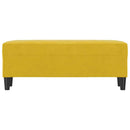 bænk 100x35x41 cm velour gul