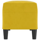 bænk 100x35x41 cm velour gul
