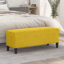 bænk 100x35x41 cm velour gul