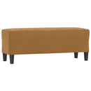 bænk 100x35x41 cm velour brun