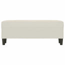 bænk 100x35x41 cm velour cremefarvet