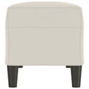 bænk 100x35x41 cm velour cremefarvet