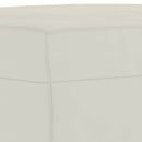 bænk 100x35x41 cm velour cremefarvet