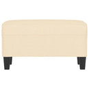 bænk 70x35x41 cm stof cremefarvet