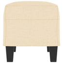 bænk 70x35x41 cm stof cremefarvet