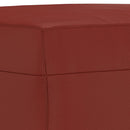 bænk 70x35x41 cm kunstlæder vinrød