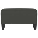 bænk 70x35x41 cm mikrofiberstof mørkegrå