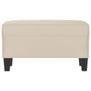 bænk 70x35x41 cm mikrofiberstof cremefarvet