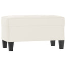 bænk 70x35x41 cm mikrofiberstof beige