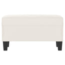 bænk 70x35x41 cm mikrofiberstof beige