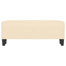 bænk 100x35x41 cm stof cremefarvet