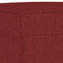 bænk 100x35x41 cm stof vinrød