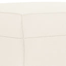 bænk 100x35x41 cm kunstlæder cremefarvet