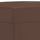 bænk 100x35x41 cm kunstlæder brun