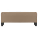 bænk 100x35x41 cm kunstlæder cappuccino farvet