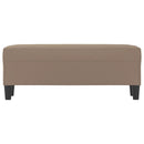 bænk 100x35x41 cm mikrofiberstof gråbrun