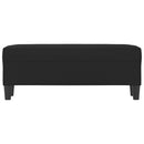 bænk 100x35x41 cm mikrofiberstof sort