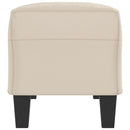 bænk 100x35x41 cm mikrofiberstof cremefarvet