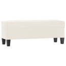 bænk 100x35x41 cm mikrofiberstof beige