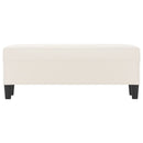 bænk 100x35x41 cm mikrofiberstof beige