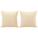 pyntepuder 2 stk. 40x40 cm stof cremefarvet