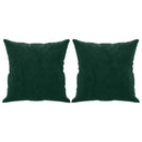 pyntepuder 2 stk. 40x40 cm velour mørkegrøn