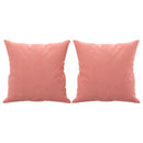 pyntepuder 2 stk. 40x40 cm velour lyserød