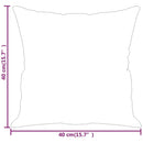 pyntepuder 2 stk. 40x40 cm velour sort