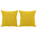 pyntepuder 2 stk. 40x40 cm velour gul