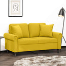 pyntepuder 2 stk. 40x40 cm velour gul