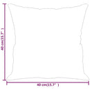 pyntepuder 2 stk. 40x40 cm velour brun
