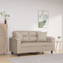 pyntepuder 2 stk. 40x40 cm mikrofiberstof cremefarvet