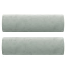 pyntepuder 2 stk. Ø15x50 cm velour lysegrå