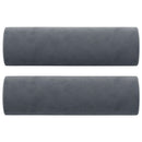 pyntepuder 2 stk. Ø15x50 cm velour mørkegrå