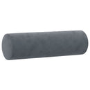 pyntepuder 2 stk. Ø15x50 cm velour mørkegrå
