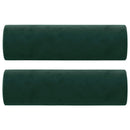 pyntepuder 2 stk. Ø15x50 cm velour mørkegrøn