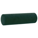 pyntepuder 2 stk. Ø15x50 cm velour mørkegrøn
