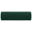 pyntepuder 2 stk. Ø15x50 cm velour mørkegrøn