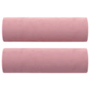 pyntepuder 2 stk. Ø15x50 cm velour lyserød