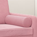 pyntepuder 2 stk. Ø15x50 cm velour lyserød