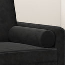 pyntepuder 2 stk. Ø15x50 cm velour sort