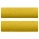 pyntepuder 2 stk. Ø15x50 cm velour gul