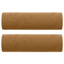 pyntepuder 2 stk. Ø15x50 cm velour brun