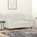 pyntepuder 2 stk. Ø15x50 cm velour cremefarvet