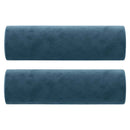 pyntepuder 2 stk. Ø15x50 cm velour blå