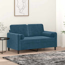 pyntepuder 2 stk. Ø15x50 cm velour blå