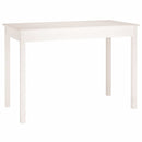 spisebord 110x55x75 cm massivt fyrretræ hvid
